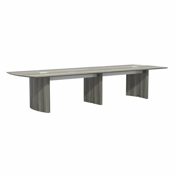 Mayline Rectangle Medinaâ„¢ 14' Conference Table, 168 X 48 X 29.5, Wood Top, Grey MNC14LGS